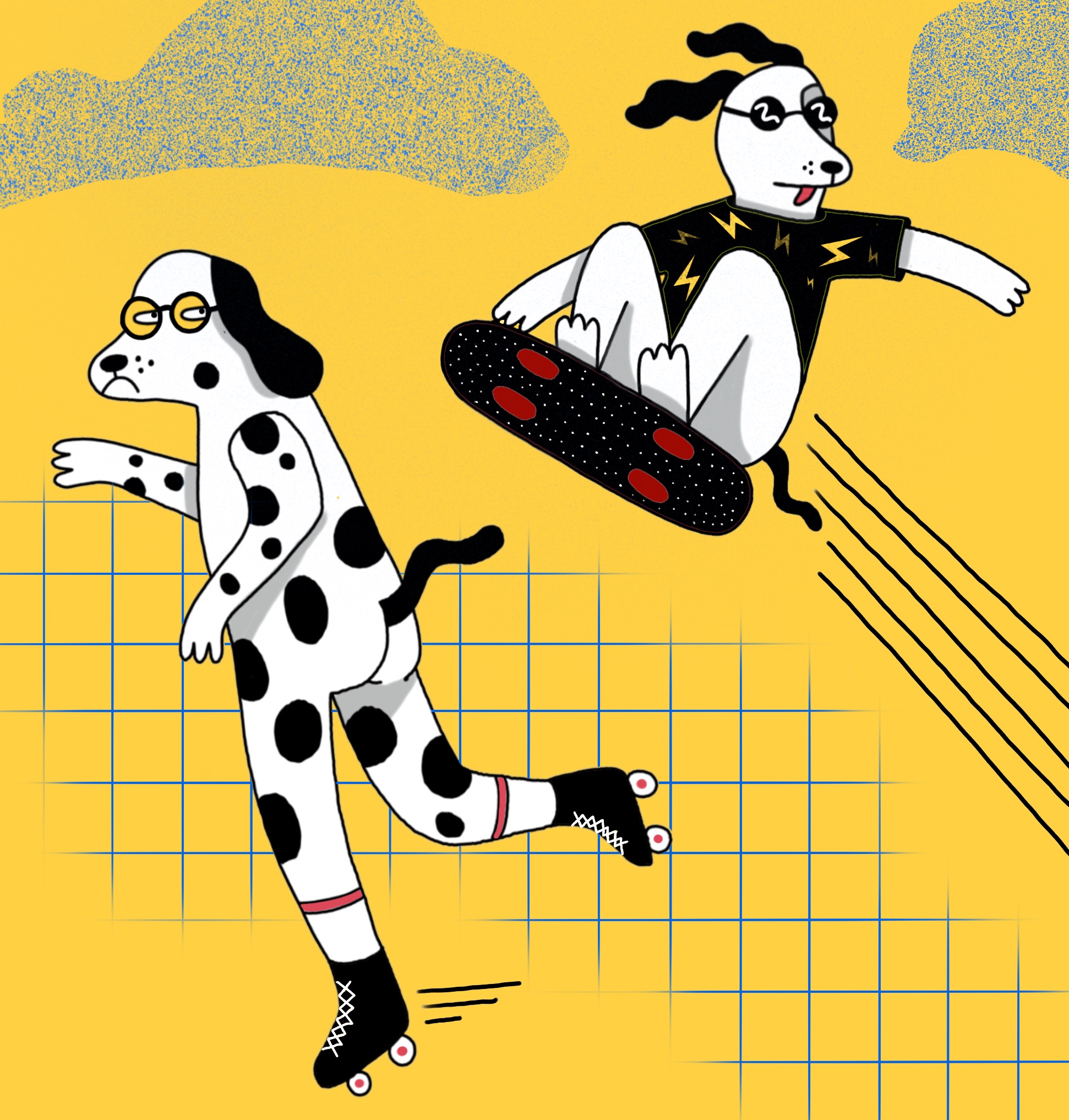 <i>Dogs</i> <br/> digital illustration, 2020